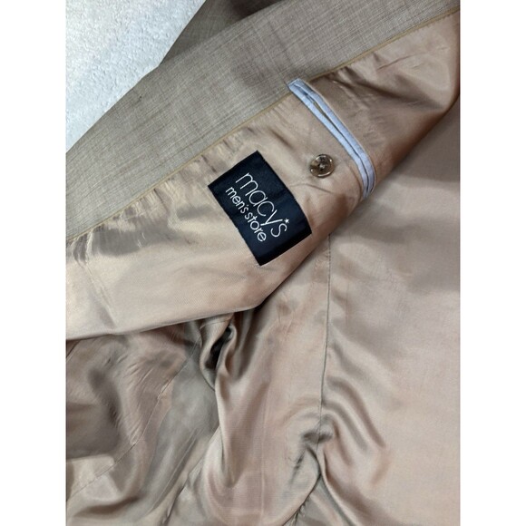 Michael Kors, Macy's Wool Blend mens suit (Pants & Blazer) tan 42 R blazer - Picture 13 of 16